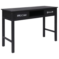 vidaXL Console Table Black 43.3"x17.7"x29.9" Wood, 284161