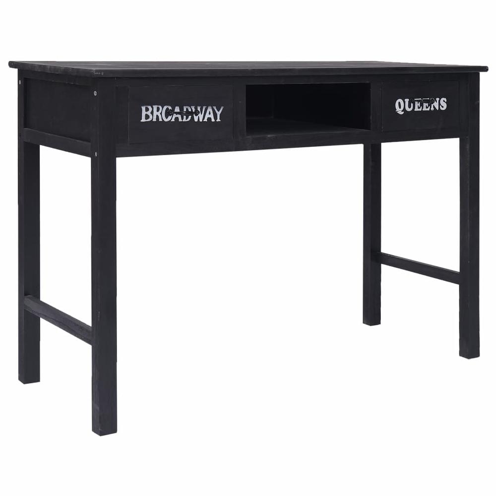 vidaXL Console Table Black 43.3"x17.7"x29.9" Wood, 284161