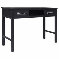 vidaXL Console Table Black 43.3"x17.7"x29.9" Wood, 284161