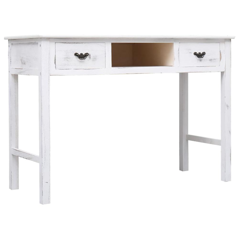 vidaXL Console Table Antique White 43.3"x17.7"x29.9" Wood, 284162