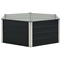 Raised Garden Bed Anthracite 50.8"x50.8"x17.7" Galvanized Steel