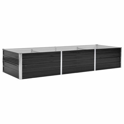 vidaXL Garden Raised Bed Anthracite 94.5"x31.5"x17.7" Galvanized Steel, 45727