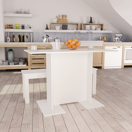 vidaXL Dining Table White 43.3"x23.6"x29.5" Chipboard, 800243