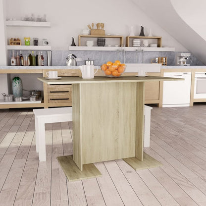 vidaXL Dining Table Sonoma Oak 43.3"x23.6"x29.5" Chipboard, 800246