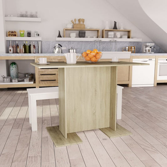 vidaXL Dining Table Sonoma Oak 43.3"x23.6"x29.5" Chipboard, 800246