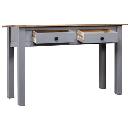 Console Table Gray 43.3"x15.7"x28.3" Solid Pine Wood Panama Range