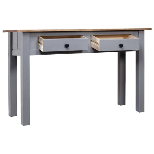 Console Table Gray 43.3"x15.7"x28.3" Solid Pine Wood Panama Range