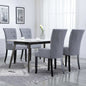Dining Chairs with Armrests 4 pcs Light Gray Fabric