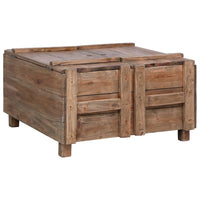 Coffee Table 25.6"x25.6"x15" Solid Mahogany Wood