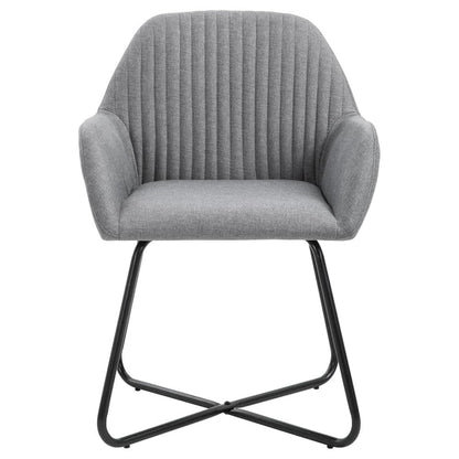 Dining Chairs 4 pcs Light Gray Fabric