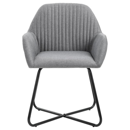 Dining Chairs 4 pcs Light Gray Fabric