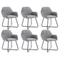 Dining Chairs 6 pcs Light Gray Fabric