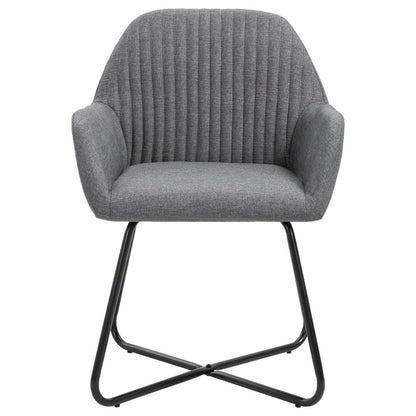 Dining Chairs 4 pcs Dark Gray Fabric