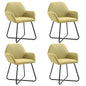 vidaXL Dining Chairs 4 pcs Green Fabric, 277104