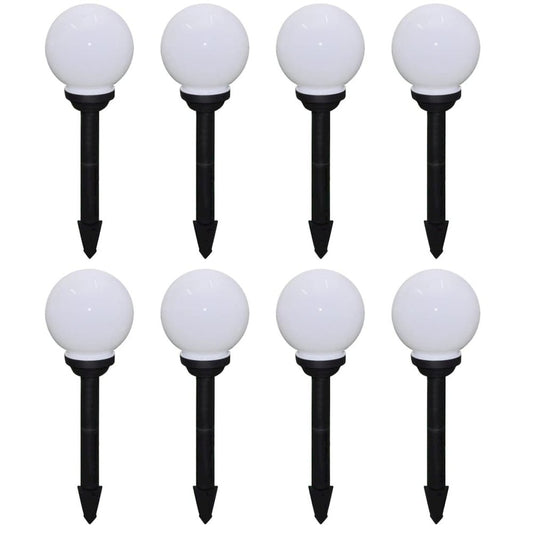vidaXL Outdoor Pathway Lamps 8 pcs LED 5.9" with Ground Spike 7114
