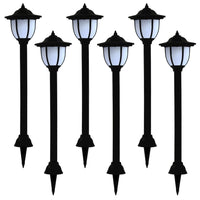 vidaXL Outdoor Solar Lamps 6 pcs LED Black 7138