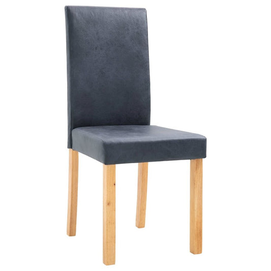 Dining Chairs 6 pcs Gray Faux Leather