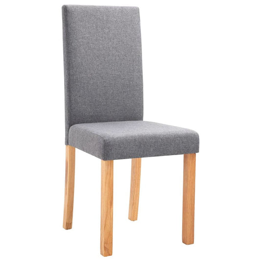 Dining Chairs 6 pcs Light Gray Fabric