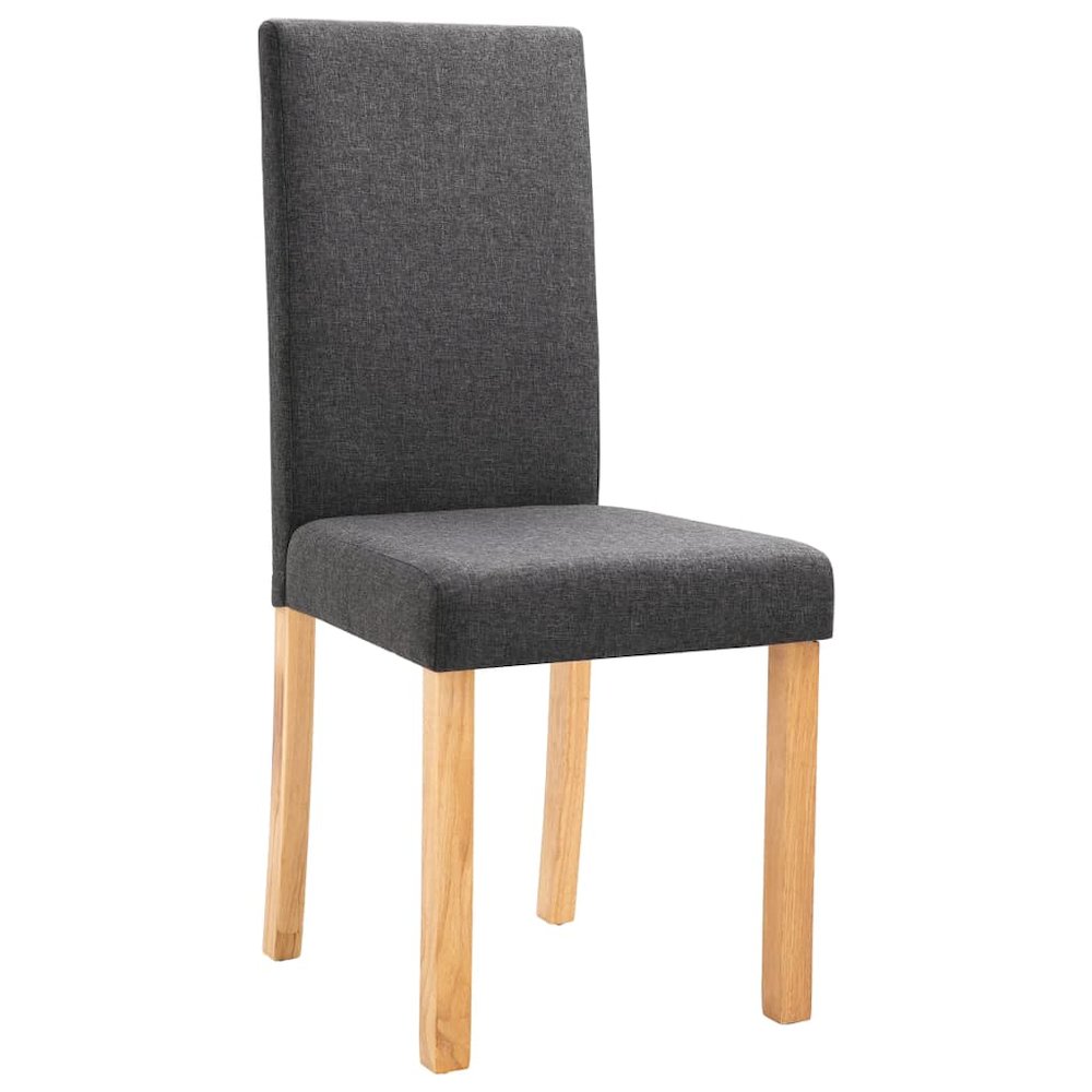 Dining Chairs 6 pcs Dark Gray Fabric