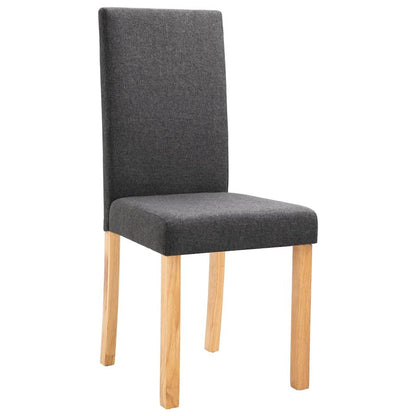 Dining Chairs 6 pcs Dark Gray Fabric