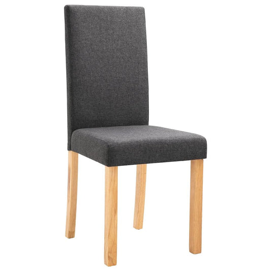 Dining Chairs 6 pcs Dark Gray Fabric