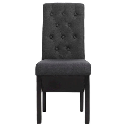 Dining Chairs 6 pcs Dark Gray Fabric