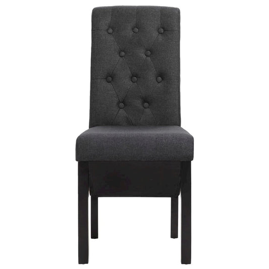 Dining Chairs 6 pcs Dark Gray Fabric