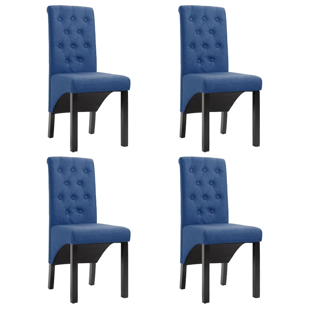 vidaXL Dining Chairs 4 pcs Blue Fabric, 277250