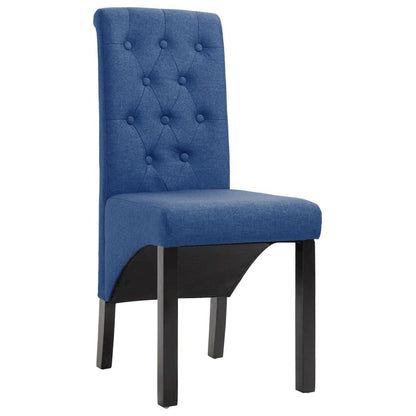 vidaXL Dining Chairs 4 pcs Blue Fabric, 277250