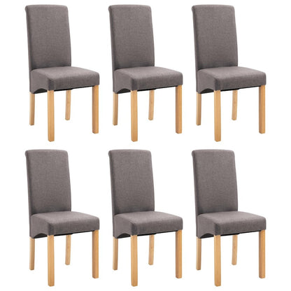 vidaXL Dining Chairs 6 pcs Taupe Fabric, 277279