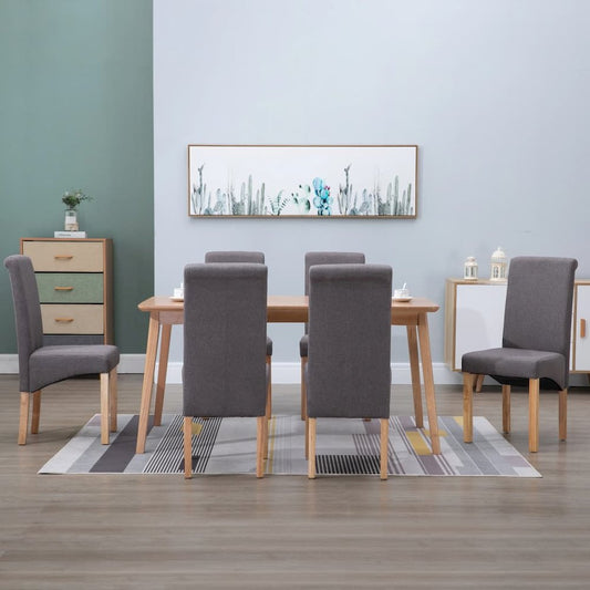 vidaXL Dining Chairs 6 pcs Taupe Fabric, 277279