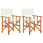 Director Chair Set of 2 Brown and cream