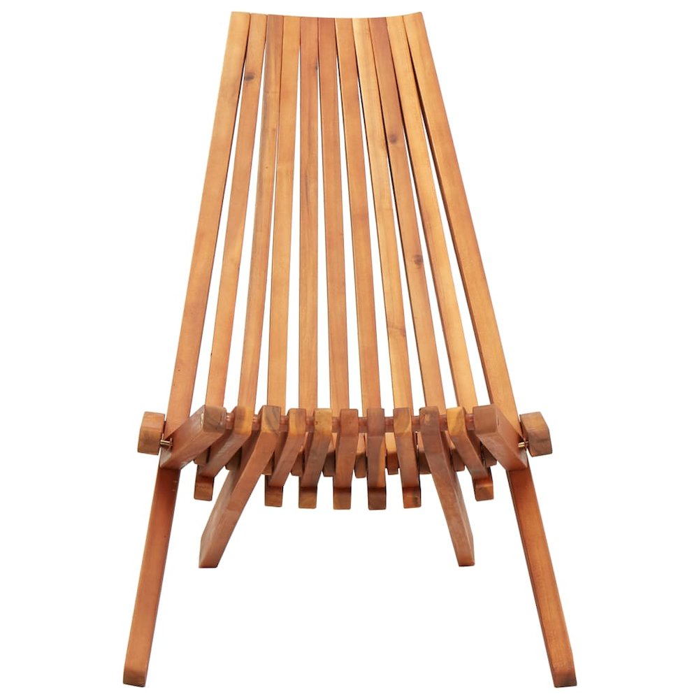Outdoor Chair Brown Solid Acacia wood Standard Foldable