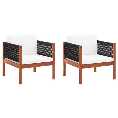 Garden Chair Natural wood color, black