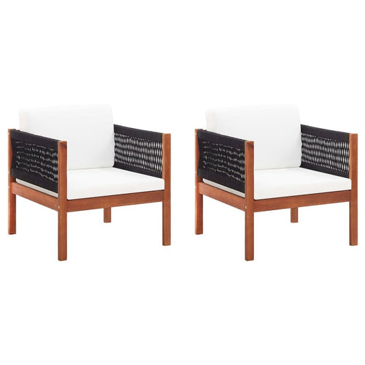 Garden Chair Natural wood color, black