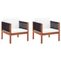 Garden Chair Natural wood color, black