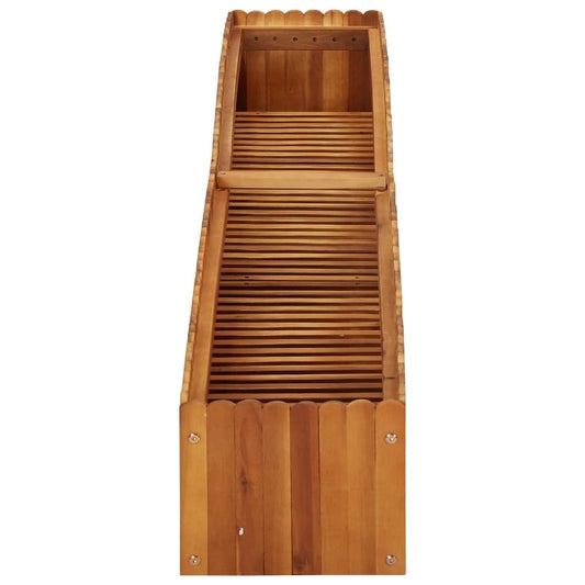 vidaXL Garden Raised Bed 78.7"x11.8"x9.8" Solid Acacia Wood, 45920
