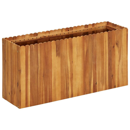 vidaXL Garden Raised Bed 39.3"x11.8"x19.6" Solid Acacia Wood, 45924