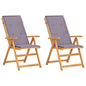 Garden Chair Set of 2 Dark grey