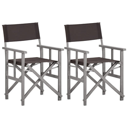 Director Chair Set of 2 Grey wash and black