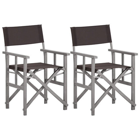 Director Chair Set of 2 Grey wash and black