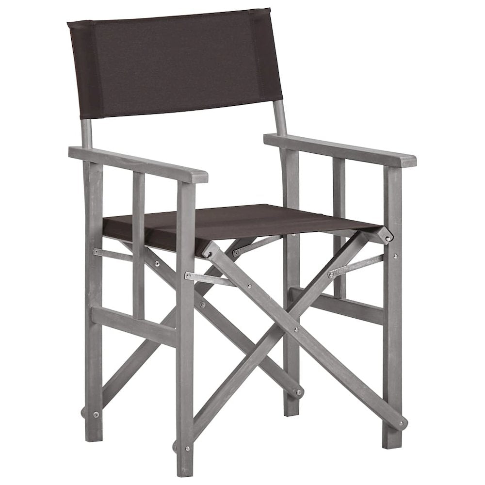 Director Chair Set of 2 Grey wash and black
