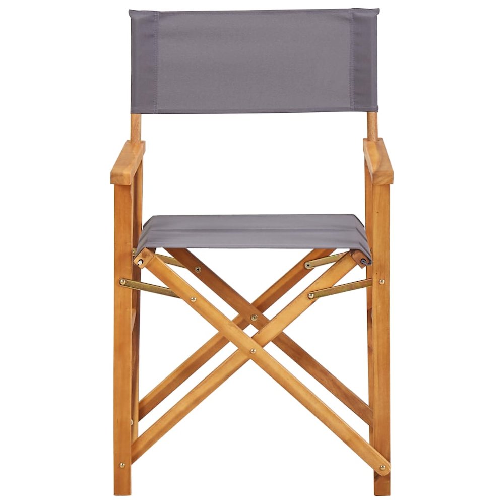 Director Chair Brown frame, dark grey fabric