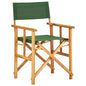 Chair Natural wood and green Solid acacia wood and polyester