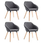 Dining Chairs 4 pcs Dark Gray Fabric