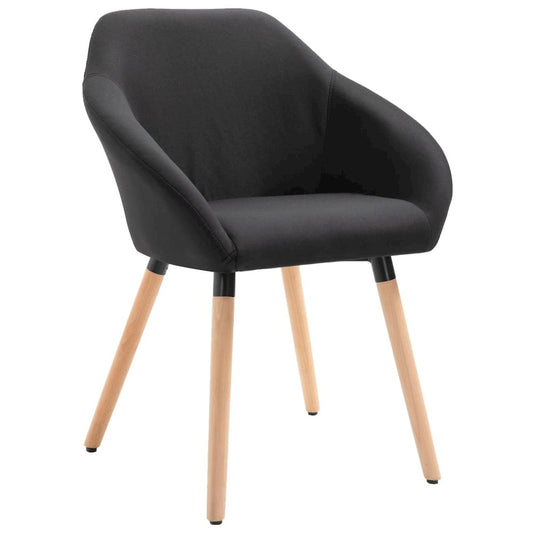 Dining Chairs 4 pcs Black Fabric