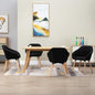 Dining Chairs 4 pcs Black Fabric