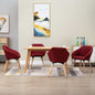 Dining Chairs 4 pcs Wine Red Fabric