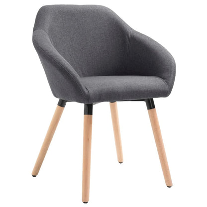 Dining Chairs 6 pcs Dark Gray Fabric