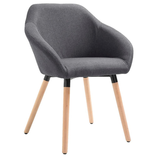 Dining Chairs 6 pcs Dark Gray Fabric